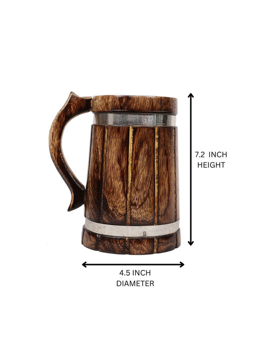 Homeique Rustic Wooden Bear Mugs