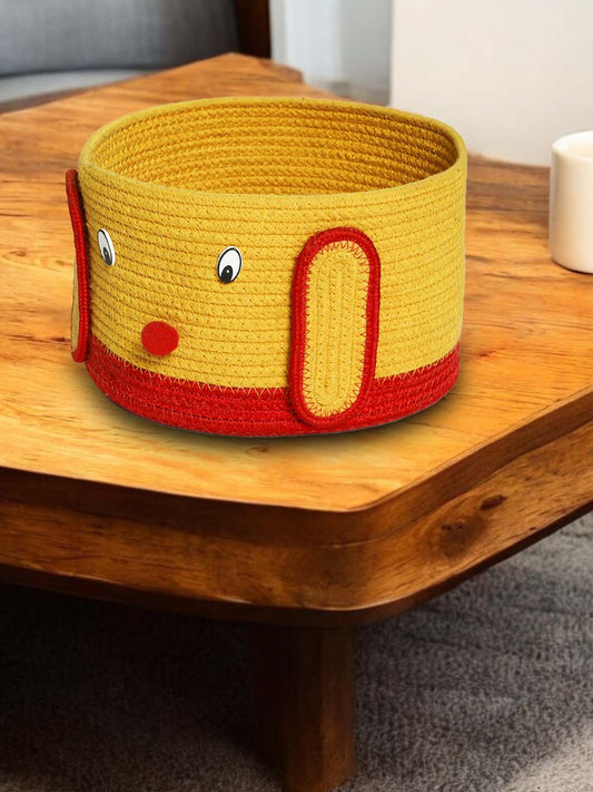 Multi-Purpose Cute Jute Basket for storage, for Bathroom Living Room & Kitchen Organizer Box Vanity Box First Aid Box