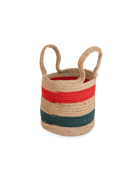 11 inch,8 inch,6 inch Jute Planter Pots/Storage Basket with Handle, Multi-Purpose Storage Bag use for Bathroom Living Room (SET-04)