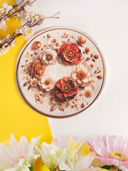 Cotton Placemats | Side Table Mats | 15 Inches Round | Best for Bed-Side Table, Center Table, Dining Table, Shelves | Home Decorators |for Gift Purpose| Multi Color