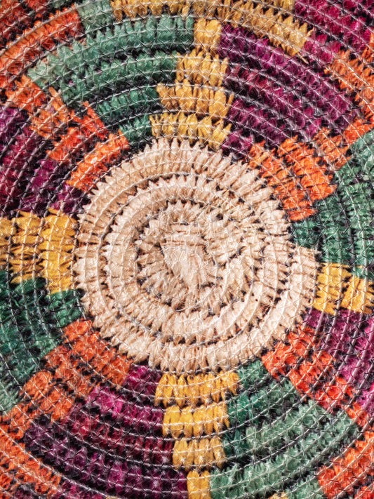A Handmade jute Table Placemats with Multi Color