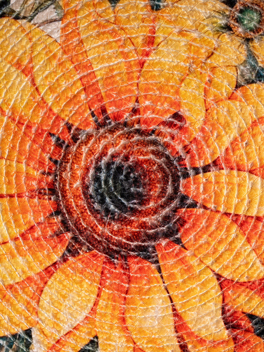 A Rounded Table Placemats design of Sunflower