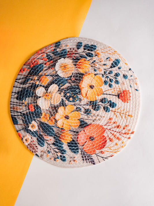 Printed Multi Flower with pure cotton Table Placemats