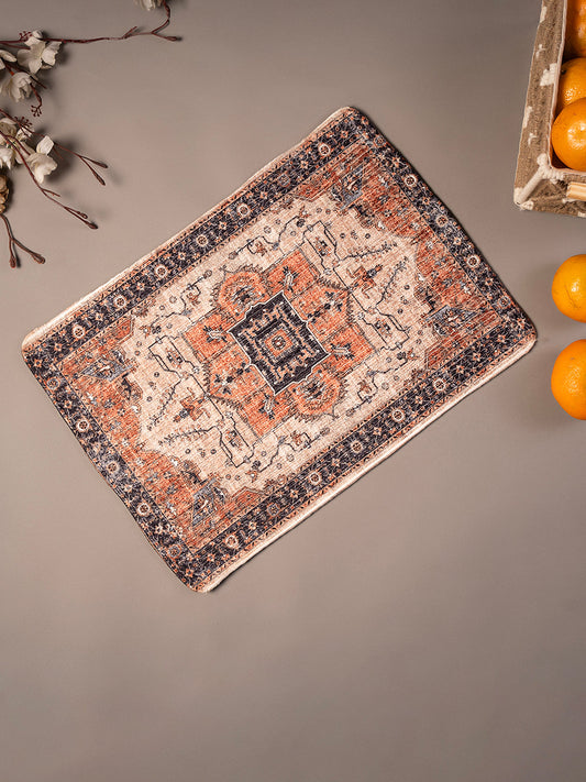 Premium Cotton Table Placemats  for Kitchen, Bedroom, Living Room, Passage etc. 32X20 IN, Strong Anti Slip Grip, Water Absorbing Machine Washable