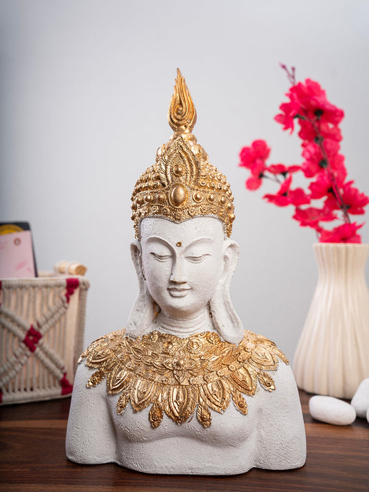 Meditation Buddha Figurine Multicolor - Resin (Height 15.5 Inch)