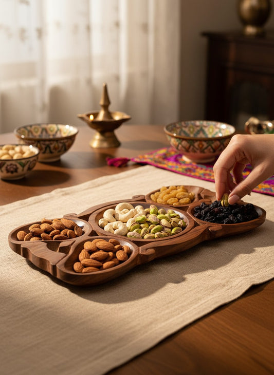 Rustic Elephant Serving Platter Set