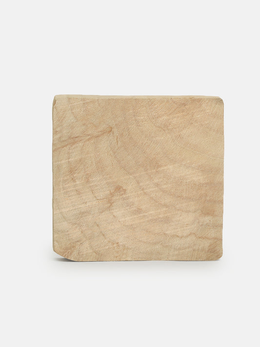 Wooden T Light Candle Holder: Unique Printing Block Rangoli Design