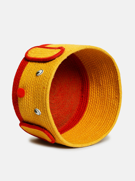 Multi-Purpose Cute Jute Basket for storage, for Bathroom Living Room & Kitchen Organizer Box Vanity Box First Aid Box