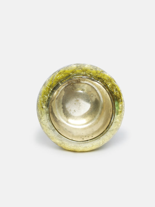 Candle Holders Mercury Glass Tealight Candle Holder Ice Cracked Glass Bowl Candle Holder for Home Wedding Tables