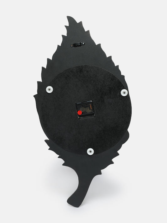 Leaf Design Wooden Wall Clock for Living Room and Office, Analog Wall Clock