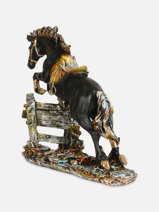 Resin Horse Showpiece for Home Decor Showpiece, Running Horse Statue European Style for Home Decor and Office Decor for Good Luck Gifts for Home Decorative Item.