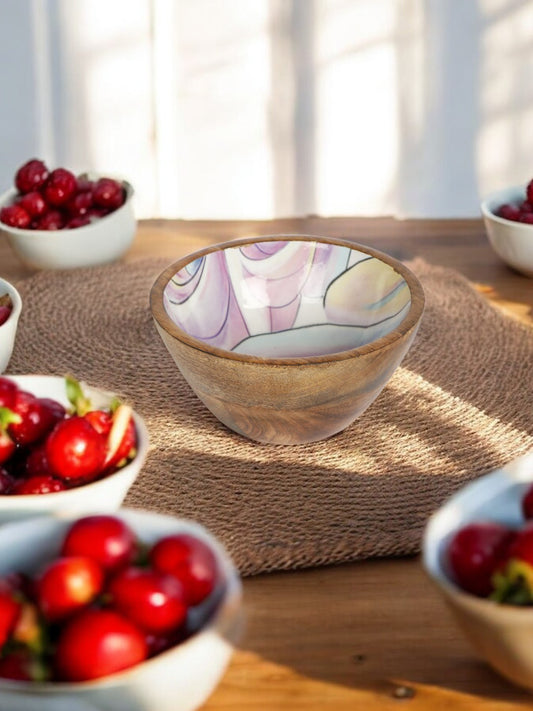 Handcrafted Tribal Wooden Candle – Vanilla & Jasmine