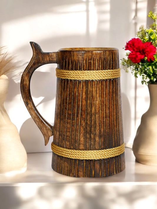 Vintage Wooden Beer Mug