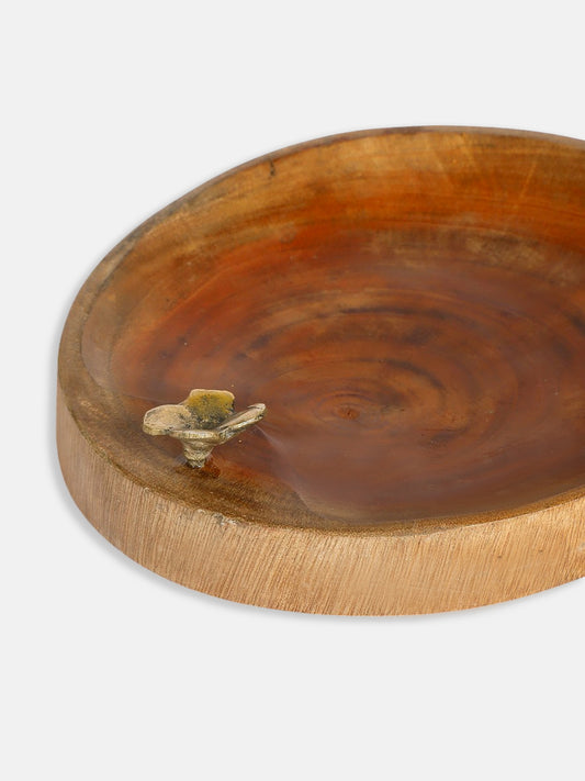(Brown Color) Wooden Serving Tray