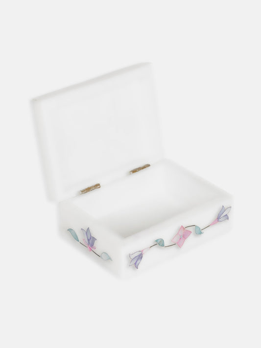 (Multicolor) Marble Handictraft Marble Inlay Box Jewellery