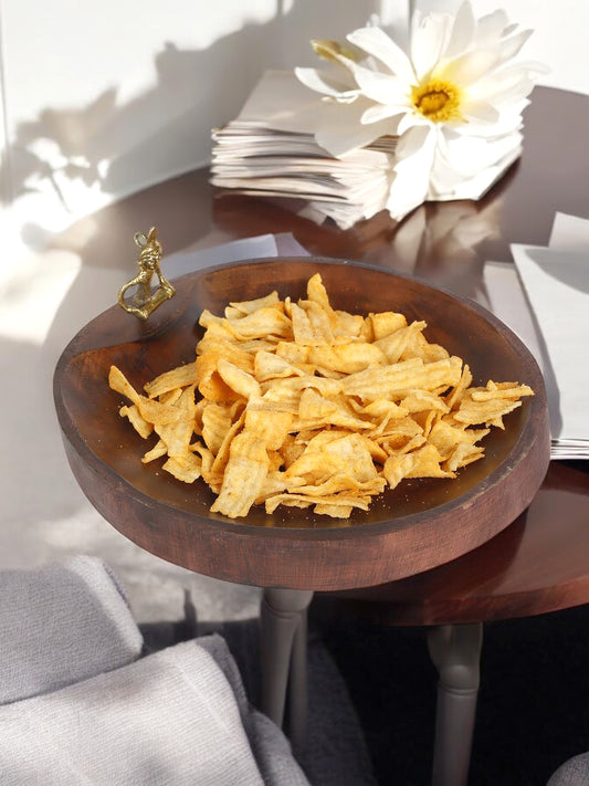 (Brown Color) Wooden Serving Tray