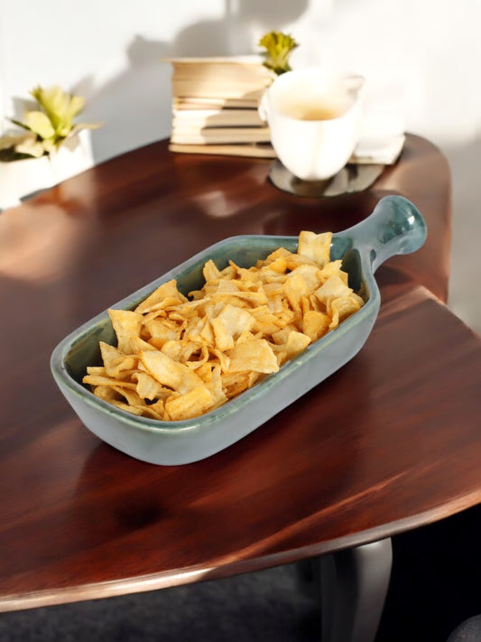 Bottle Style Handled Platter Ceramic