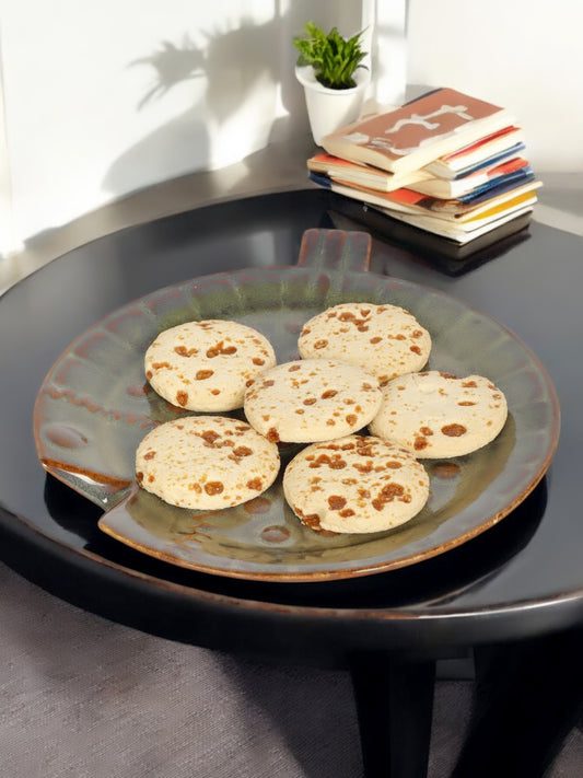 Sage Fish' Serving Platter for Snacks - Platters Ceramic Platter