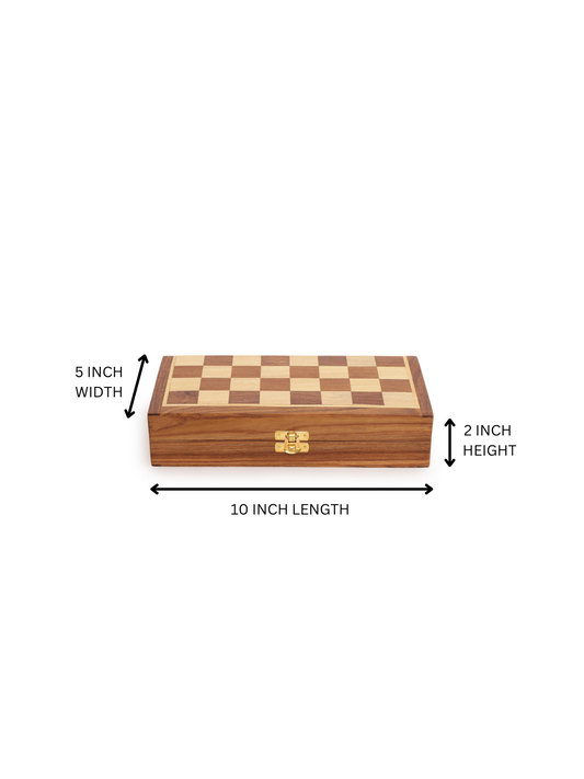 Handcrafted Wooden Folding Chess Set