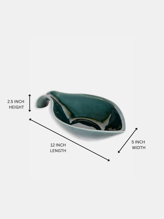 Ceramic Dark Green Tray