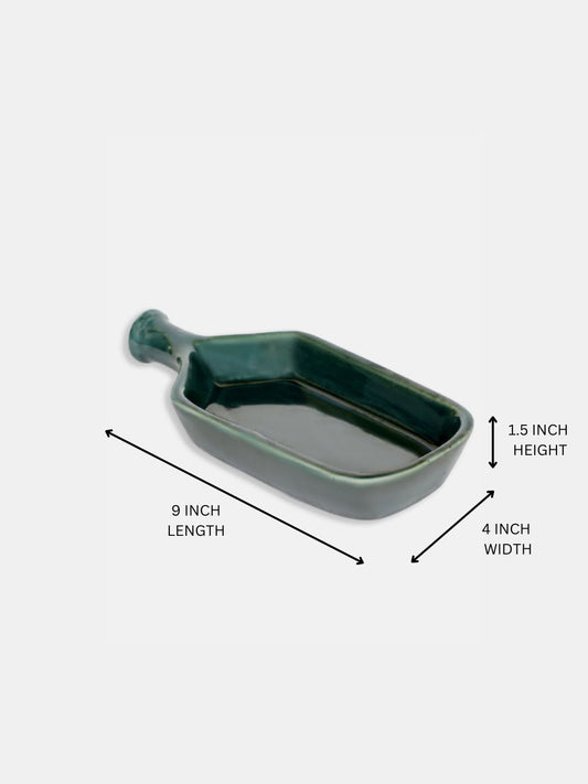 Bottle Style Handled Platter Ceramic