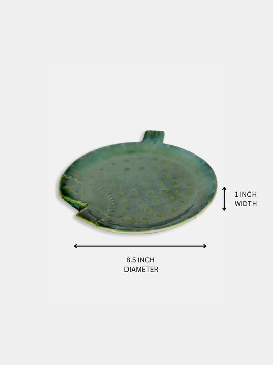 Sage Fish' Serving Platter for Snacks - Platters Ceramic Platter