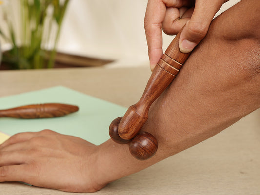 Handcrafted Wooden Twin-Ball  Body Massager