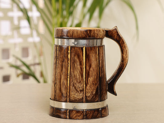 Homeique Rustic Wooden Bear Mugs