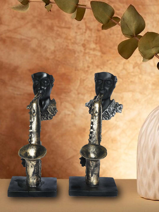 Man Playing Saxophone Statue Resin Art, adds Charm to Show Pieces for Home Decor, Music Studio Room Decor, Cafe Decoration Items - Aesthetic Room Decor Items