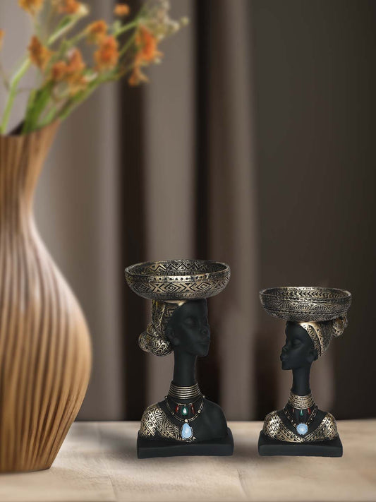 Modern Abstract Home Decor Sculpture - Contemporary Art for Living Room, Office, and Bedroom (Jaipuri Lady)