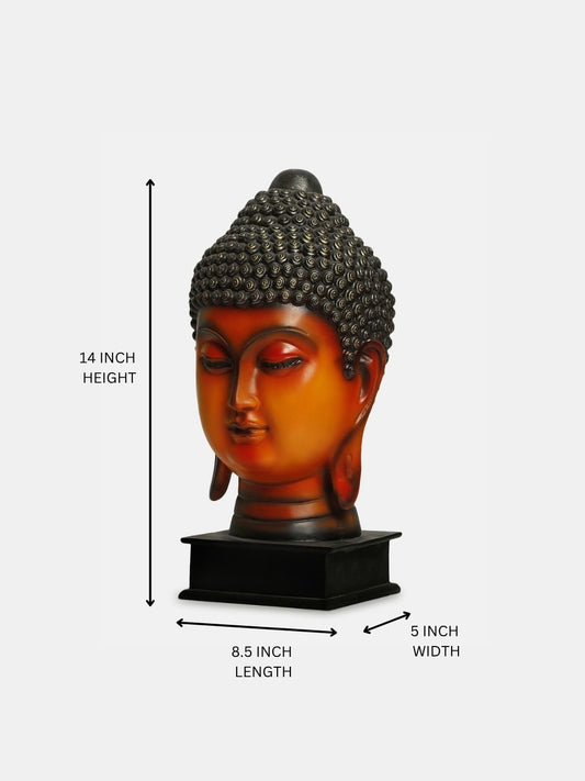 Piece Buddha Head Statue, Idol for Diwali,Home Decor, Living Room, Office Desk, Table, Bedroom Corner Showpiece, Figurines, Christmas Gifts Items Face Buddha murti (Pack of 1)