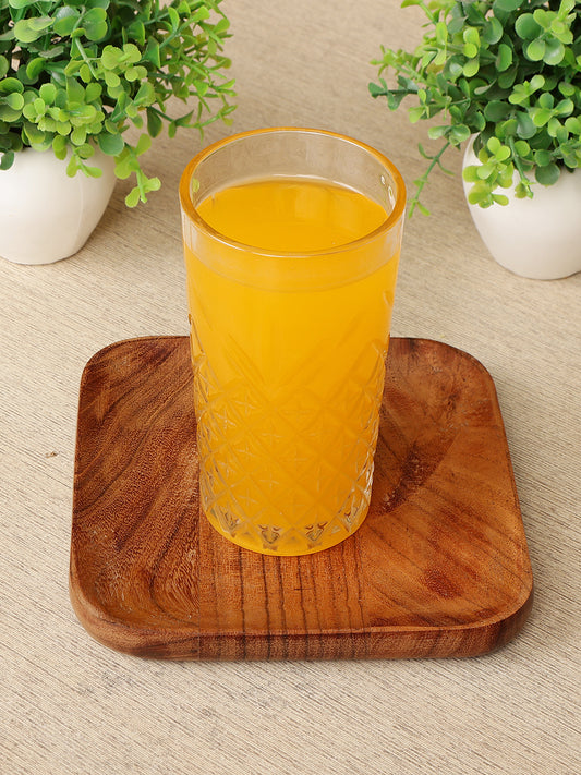 Handcrafted Square Wooden Serving Tray with  Rounded Edges - Single Piece