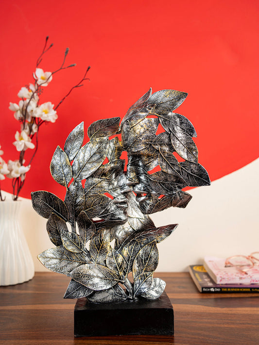 RomentIc Love Couple Face Statue Brown Showpiece for Home Decor in Showpieces &Figurine Table Decorations Items