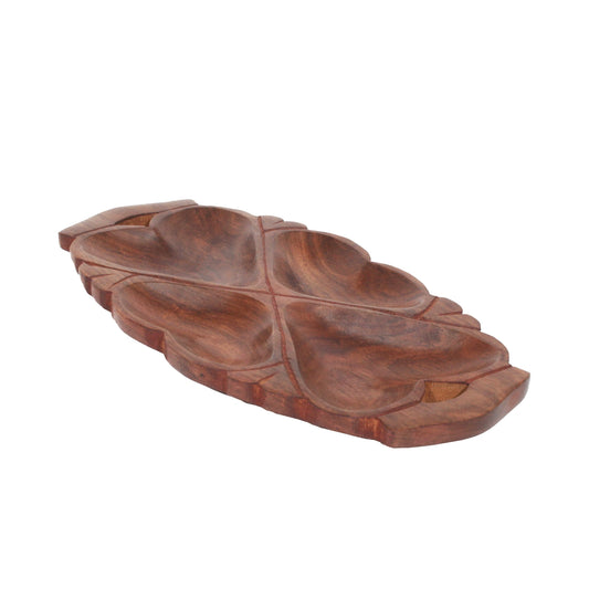 Heartwood Rustic Serving Tray – Handcrafted Wooden Snack & Platter Organizer