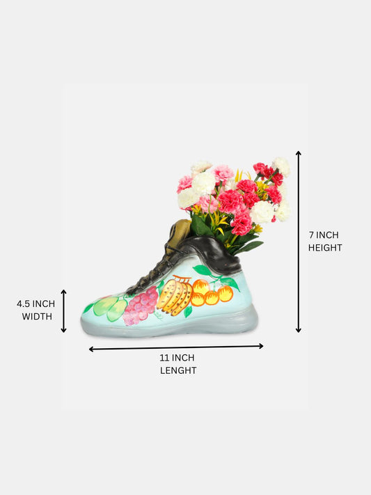 Hand-Painted Sneaker Shoe Planter – Unique Resin Home & Garden Decor
