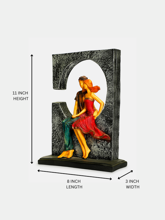 Valentine Romantic Love Couple Statue for Home Decorative Showpieces | Room Office Table Racks & Shelves Decorations Item | Gifts for Husband | Girlfriend | Boyfriend | Wife