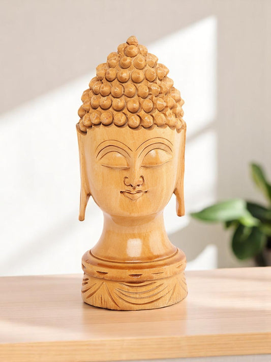 Serene Buddha Head Figurines